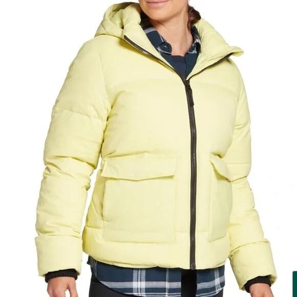 Alpine Design Lime Green Dream Midweight Down Filled Hooded Puffer Winter Jacket - Picture 1 of 16